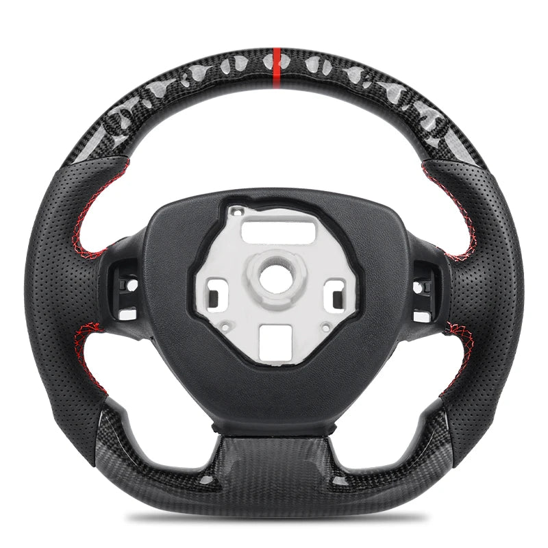 Carbon Fiber Steering Wheel For Chevrolet Camaro 2016-2024 Perforated Leather Steering Wheel Car Accessories
