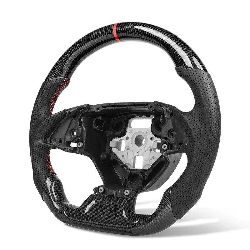 Carbon Fiber Steering Wheel For Chevrolet Camaro 2016-2024 Perforated Leather Steering Wheel Car Accessories